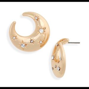 Gorgeous Star Moon Celestial Earrings NWT